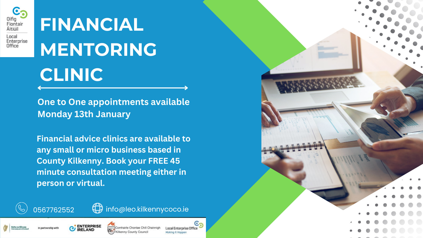 Financial Mentoring Clinic One to One Appointments 13th January