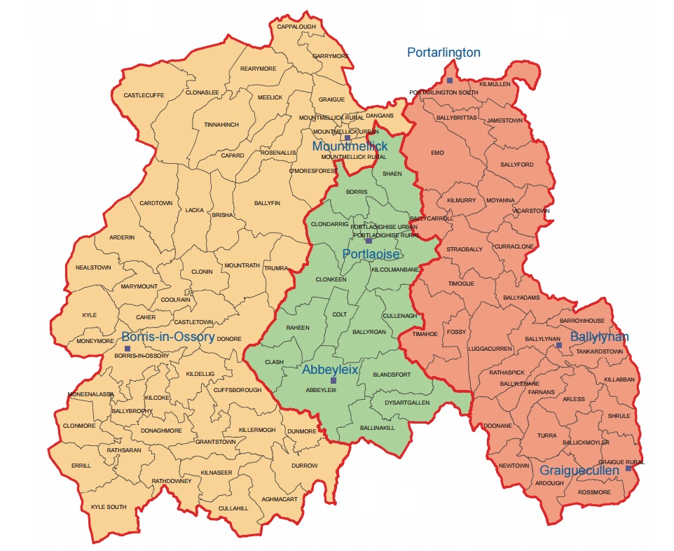 map of county laois Towns Villages Of Co Laois Local Enterprise Office Laois map of county laois