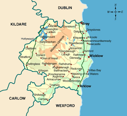 County Wicklow Ireland Map Map of County Wicklow   Local Enterprise Office   Wicklow
